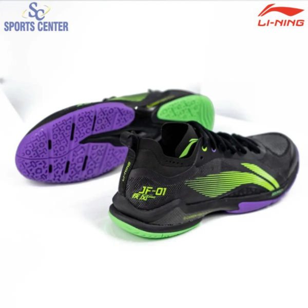 {MixaStore} New Sepatu Badminton Lining JF-01 / JF01 Blast Pro AYAS012 Black Diskon