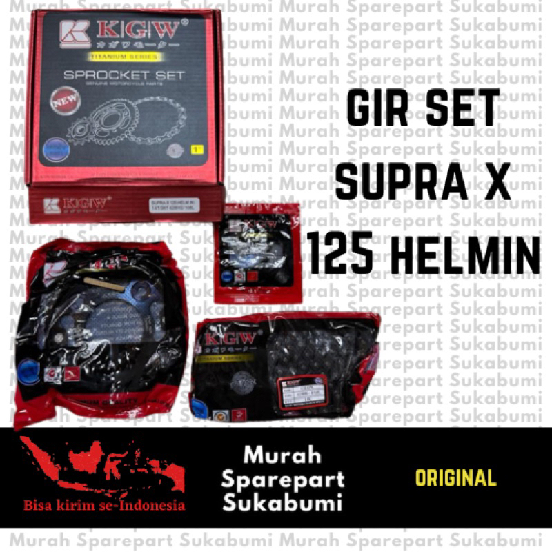 gear set gir set gir paket SUPRA X 125 HELM IN KAGAWA