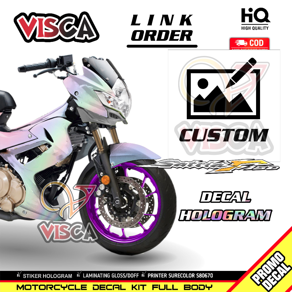 Decal Satria f150 Barong Hologram Full Body - Desain Custom Suka Suka - Stiker Hologram