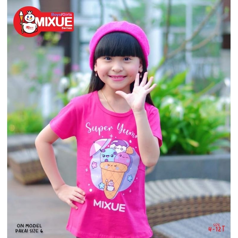 KAOS RAGUS MIXUE /KAOS ANAK / KAOS BRANDED / BAJU ANAK BRANDED / KAOS ANAK BRANDED