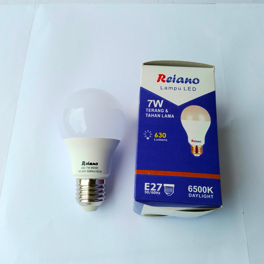 Lampu LED REIANO 7 watt Bohlam LED Rumah 7W Cahaya Putih Terang Murah Bagus