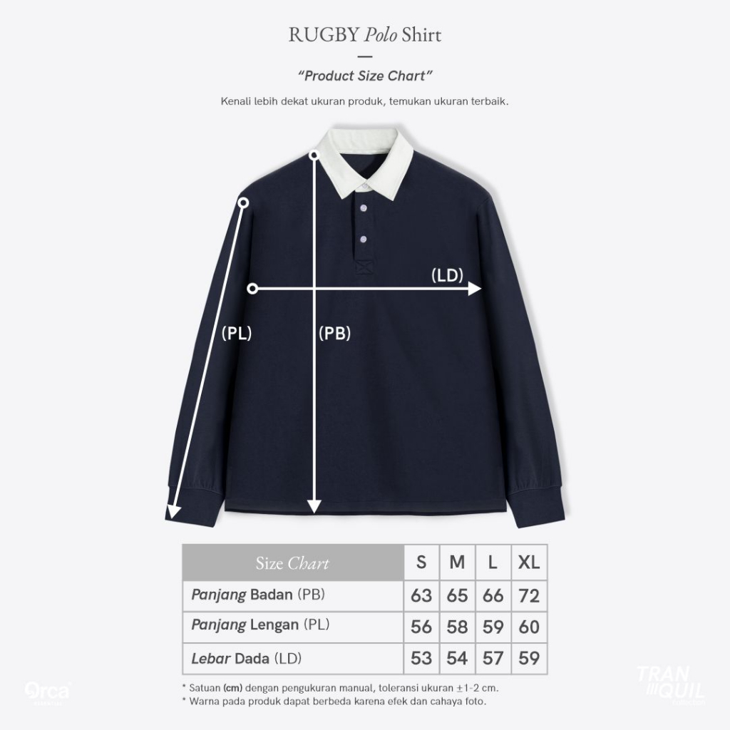 Orca Rugby Polo Shirt Navy