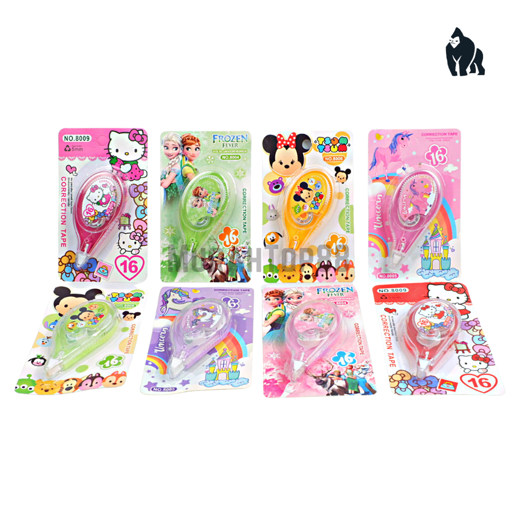 

Correction Tape Karakter Fancy 16 Meter / Tipex Kertas Roll Ecer / Tip X Pita Koreksi Kartun Lucu