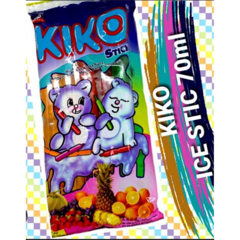 

Kiko ice stick fruit es rasa buah (1pack isi 10pcs × 70ml)