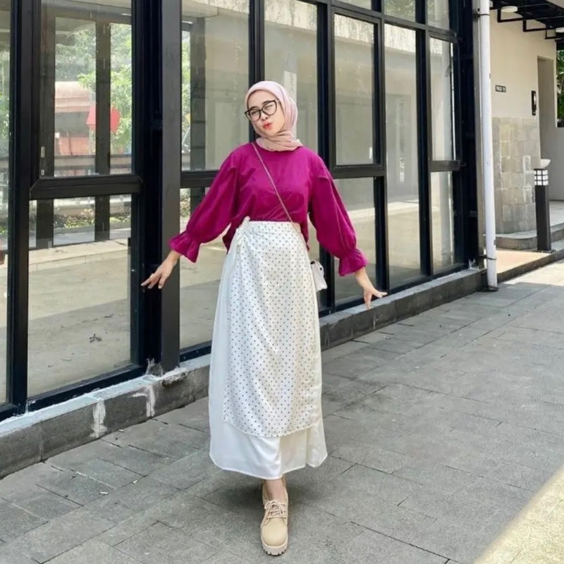 KANIA PUFFY TOP BLOUSE CRINKLE - Cirebon Cloth | ATASAN WANITA KEKINIAN