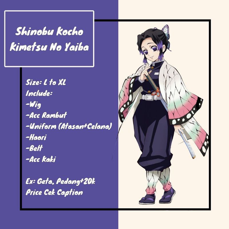 Rental Costum Shinobu Kocho (Kimetsu No Yaiba)