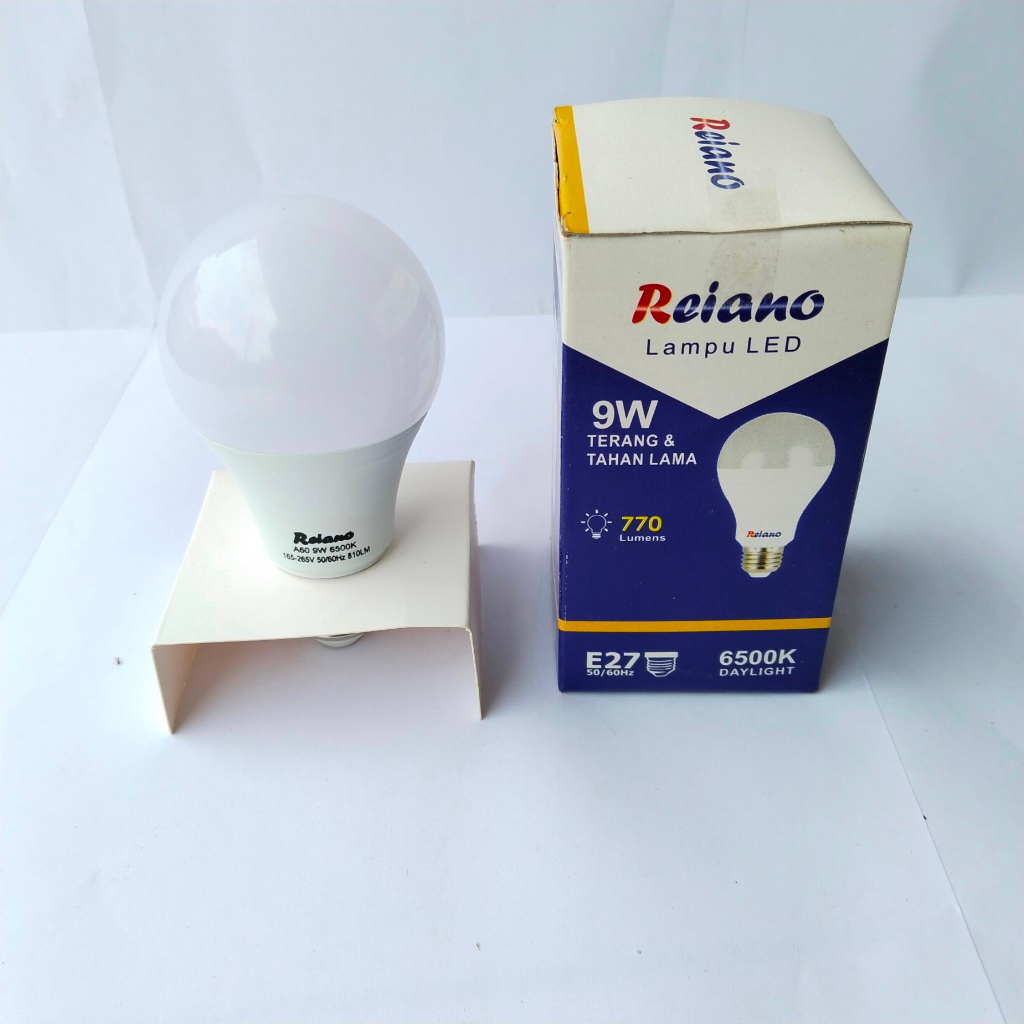 Lampu LED REIANO 9 watt Bohlam LED Rumah 9W Cahaya Putih Terang Murah Bagus