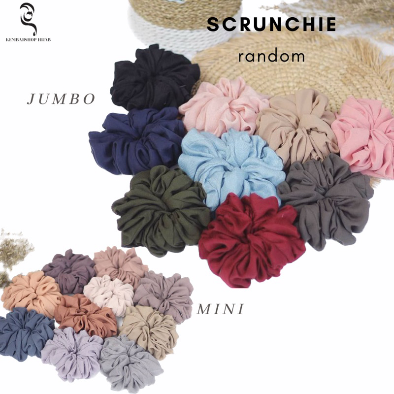 Scrunchie Jumbo Premium Ikat Rambut Hijab Cepol Korea Cempol Jilbab Tebel Bervolume Kunciran Rambut