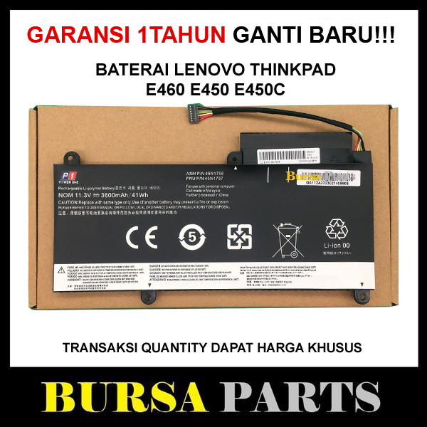 Baterai Lenovo THINKPAD E450 E450C E460