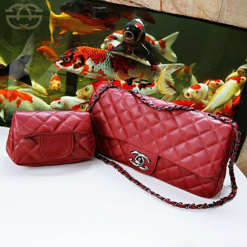 Tas Slempang Wanita Free Dompet Maxxi Large 30cm Sling Bag Terbaru
