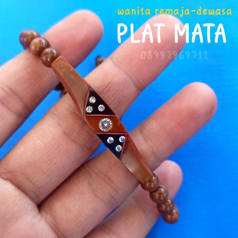 Gelang Kayu kaukah (PLAT MATA) Wanita  koka kokka kaokah kokah