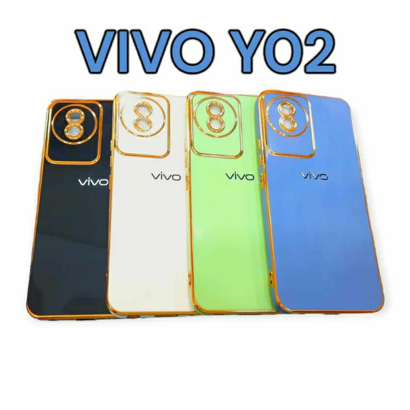 SILIKON CASE CHROME GOLD WARNA VIVO Y12 Y15 Y17 Y20 Y20S Y20I Y12S Y21 Y21S Y30 Y50 Y02 Y15S