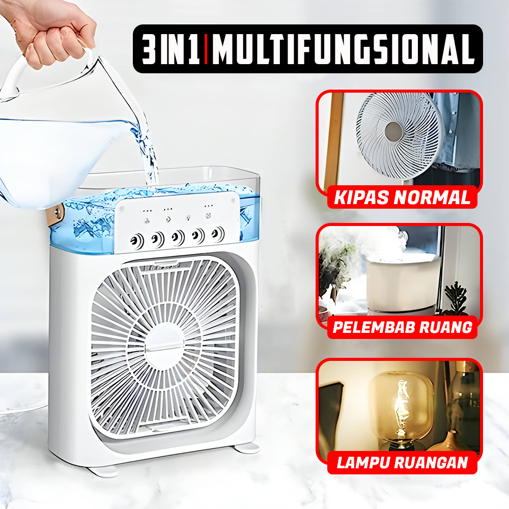 World Home Kipas Pendingin Mini AC Air Cooler Mobil Dan Ruangan Kipas Mini Super Dingin-1