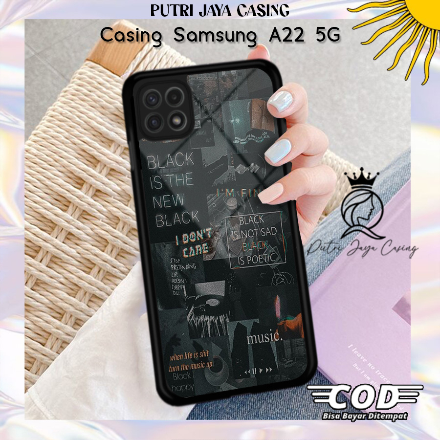 Case Hp Samsung A22 5G Casing Samsung A22 5G Motif AESTHEBLCK Casing Terbaru Case Karakter Lucu Casi