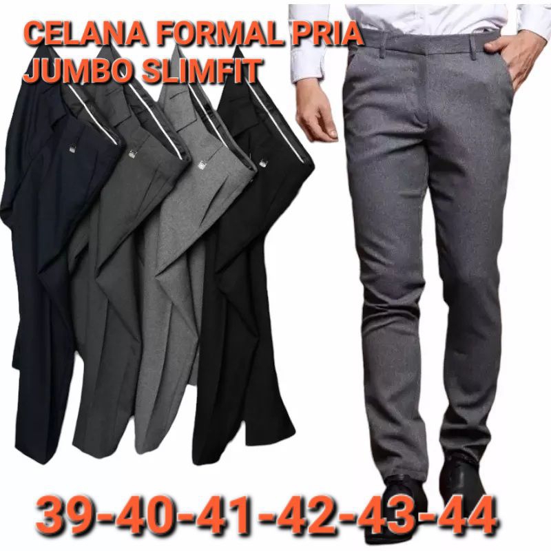 CELANA FORMAL PRIA JUMBO 39-44 SLIMFIT // CELANA KERJA PRIA // CELANA KANTOR PRIA // CELANA BAHAN PR