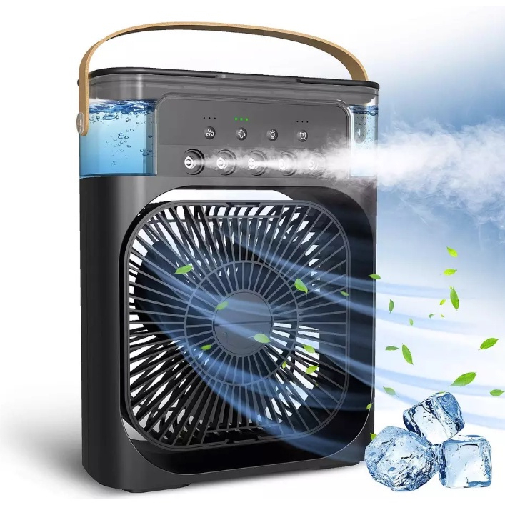 World Home Kipas Pendingin Mini AC Air Cooler Mobil Dan Ruangan Kipas Mini Super Dingin-XFS-1-HITAM
