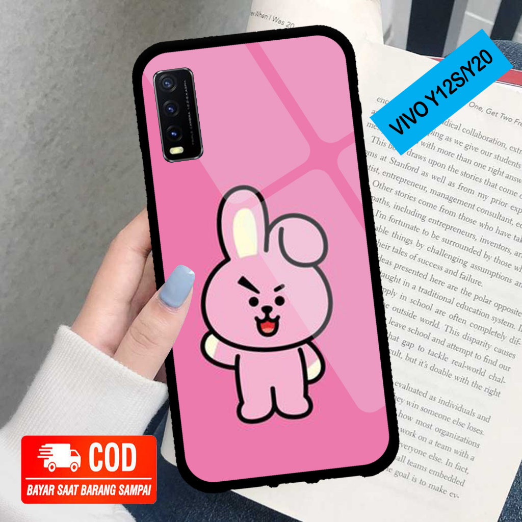 Casing VIVO Y12S & Y20 CARTOON BTS Hardcase / Softcase Fashion Casing  bumper silicon kesing cover p