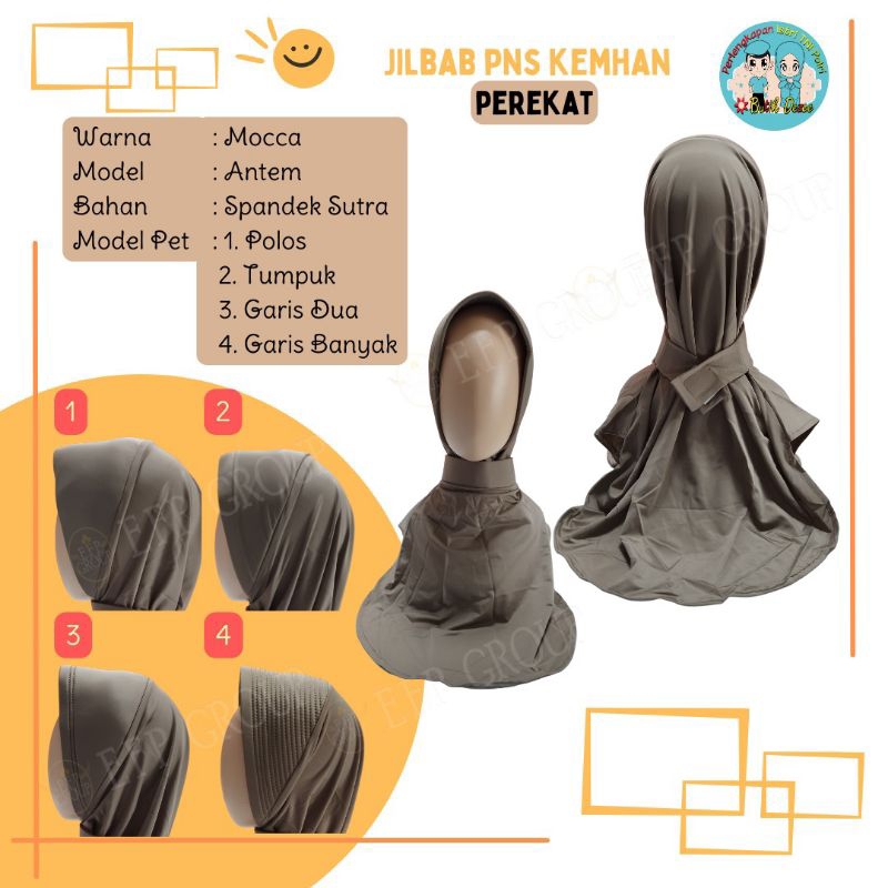 JILBAB PNS KEMHAN MOCCA BELAKANG PEREKAT