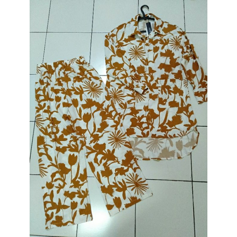 set zanzea atasan & celana