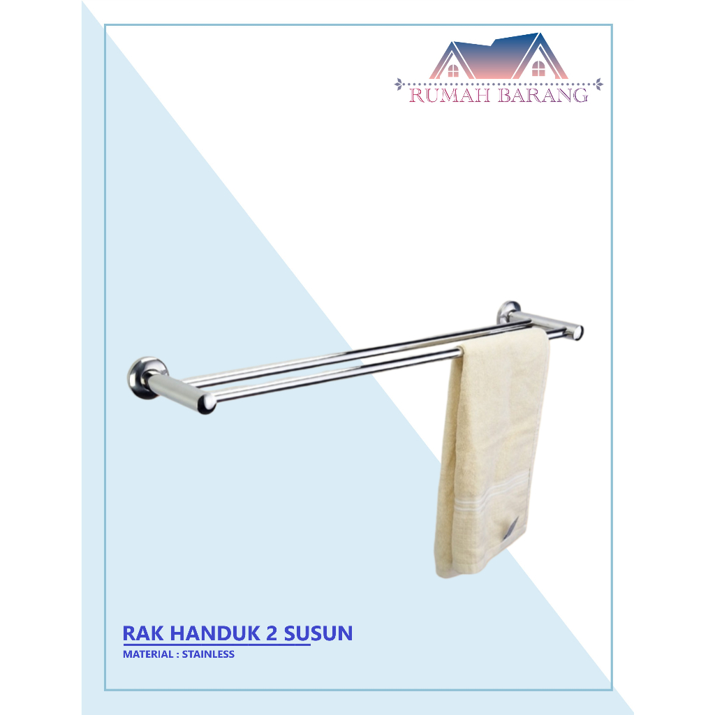 Rak Handuk Gantung / Gantungan Handuk kamar mandi 2 susun MINIMALIS