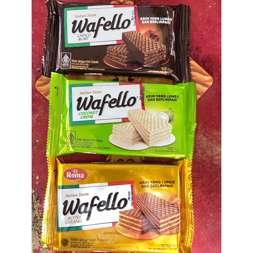 ( Per Pack ) ~ Roma Wafello 37.5 GRAM Italian Taste Wafer
