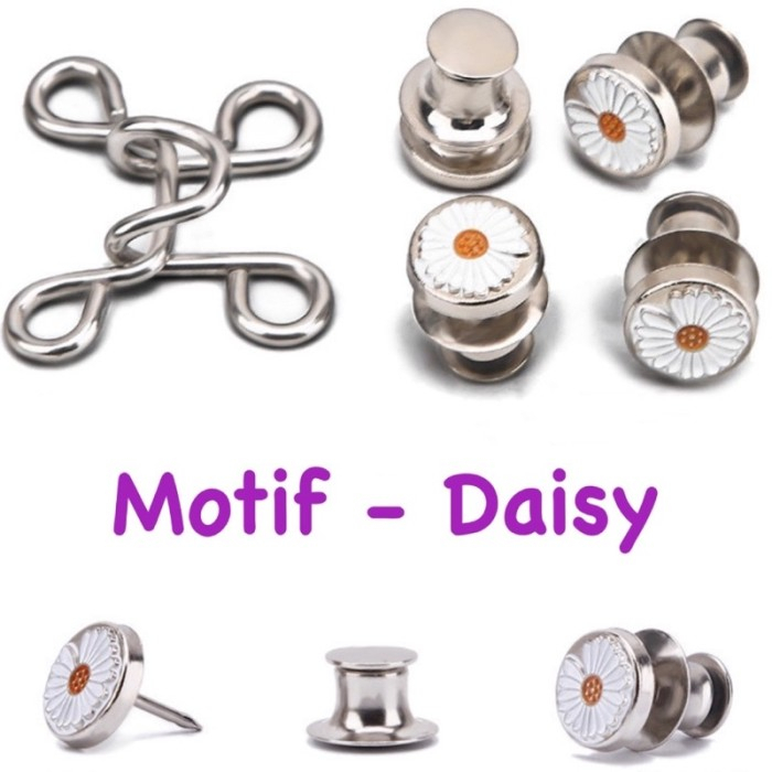 Kancing Pengait Pengecil Celana Pinggang Kancing Adjustable Kait Pengecil Celana Lingkar Pinggang