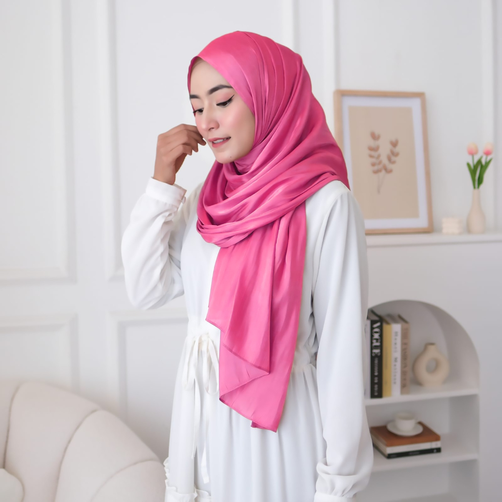 PCS JILBAB PHASMINA SHIMMER GLOSSY PERLENGKAPAN FASHION BUSANA MUSLIM WANITA MS