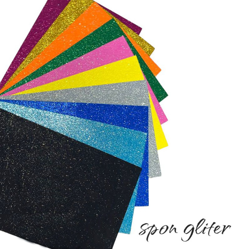 

SPON GLITTER / FOAM GLItTER A4 PAPER GOMA EVA / Glitter Sheet Foam / Busa Glitter Art Foam