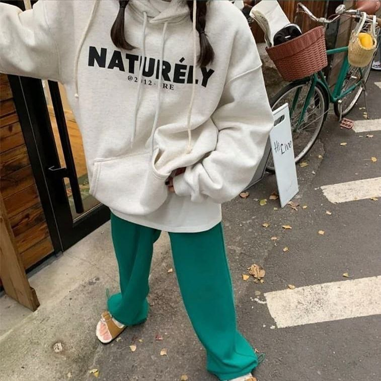 NATURELY HOODIE OVERSIZE ATASAN WANITA SWEATER KOREAN STYLE