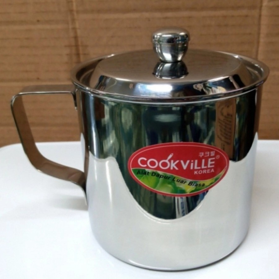 COOKVILLE MUG STAINLESS 10 CM / 1 LITER ~ GELAS MUG DENGAN TUTUP