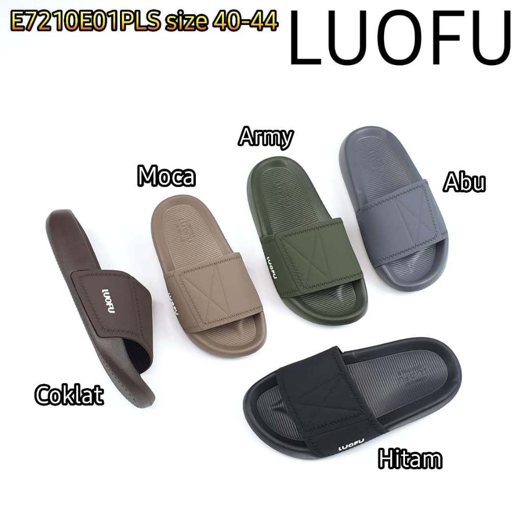 LUOFU ORIGINAL jelly sandal karet empuk murah selop pria sendal cowok import E7210E01PLS