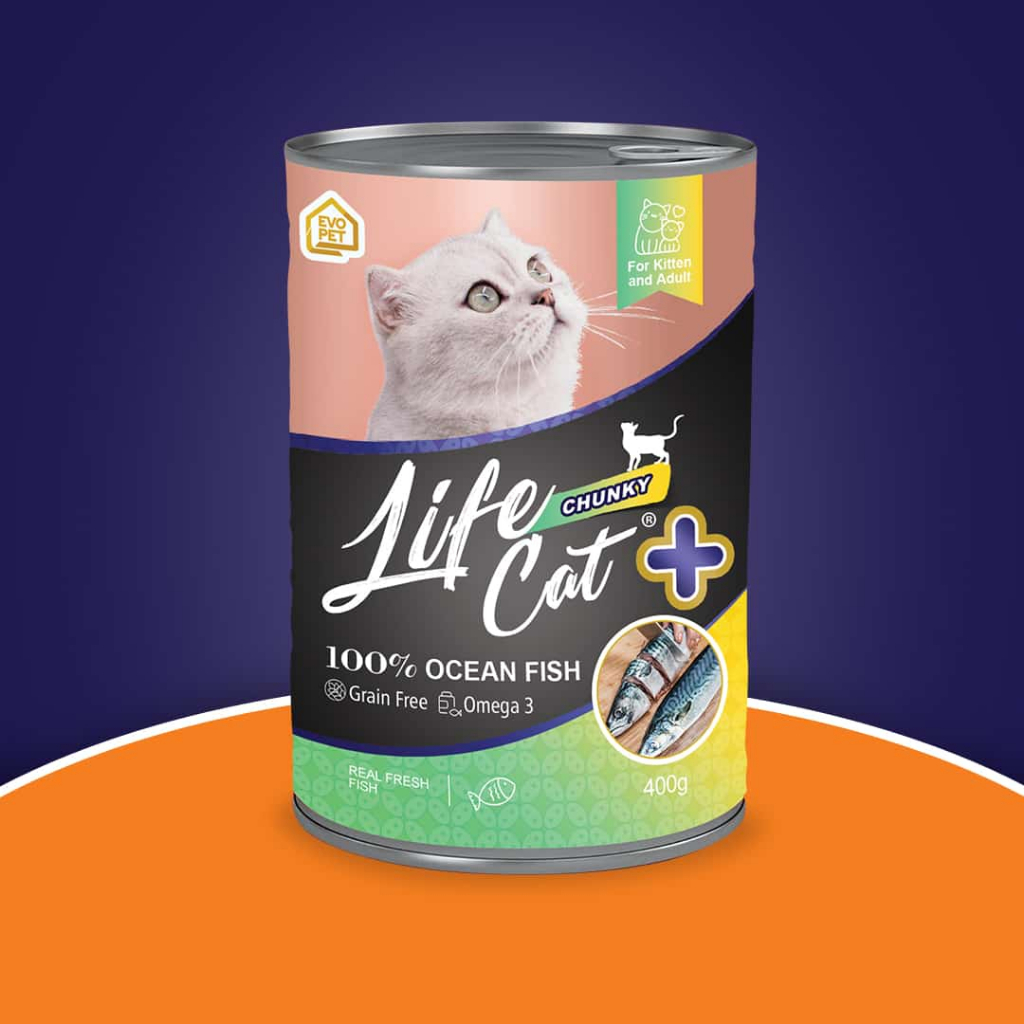 LIFE CAT KALENG PLUS MAKANAN KUCING BASAH 400 GRAM