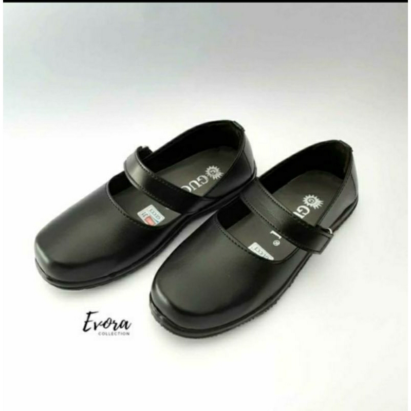 Sepatu pantofel anak perempuan hitam polos| Sepatu sekolah hitam anak perempuan TK SD