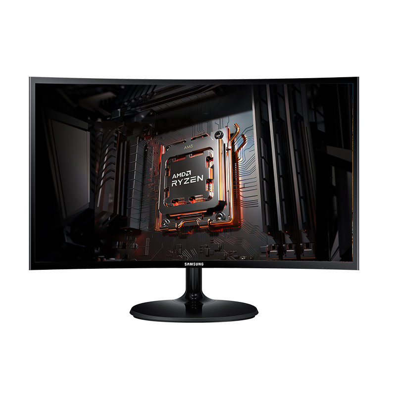 PC Gaming Fulset AMD Ryzen 5 5600G Ram 16GB SSD 256GB Monitor Samsung Curved 24 Inch Keyboard Mouse RGB