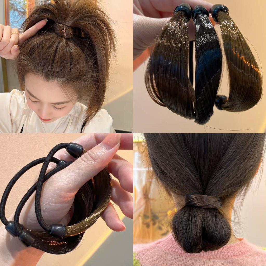 Caliloops Karet Ikat Rambut Palsu Korean Style Halus Clay