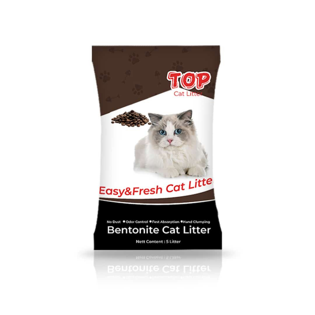 Pasir Kucing TOP Cat Litter 25L Gumpal Wangi Bentonite Only Grab Gojek