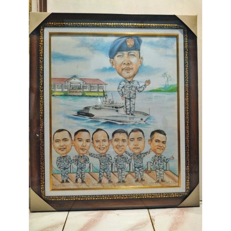 

karikatur lukis wajah ukuran 40 x 50