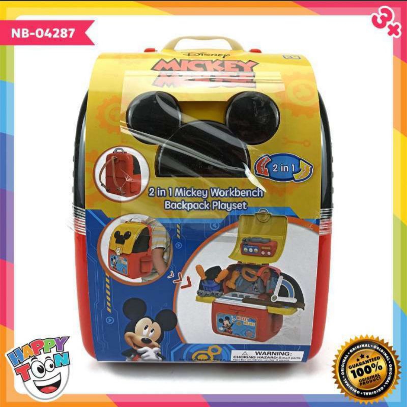 Happy Toon 2 in 1 Mickey workbench backpack playset NB-04287