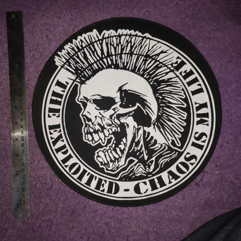 BACKPACTH THE EXPLOITED 30CM BULAT X GARASI REBEL DISTRO EMBLEM PUNGGUNG JUMBO PACTH SABLON PUNK