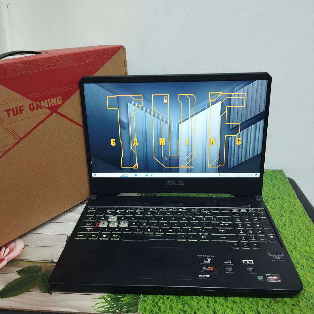 Laptop Gaming Asus TUF FX505DD Ryzen 5 RAM 8GB SSD 512GB GTX1050 Layar FHD IPS 120Hz Mulus