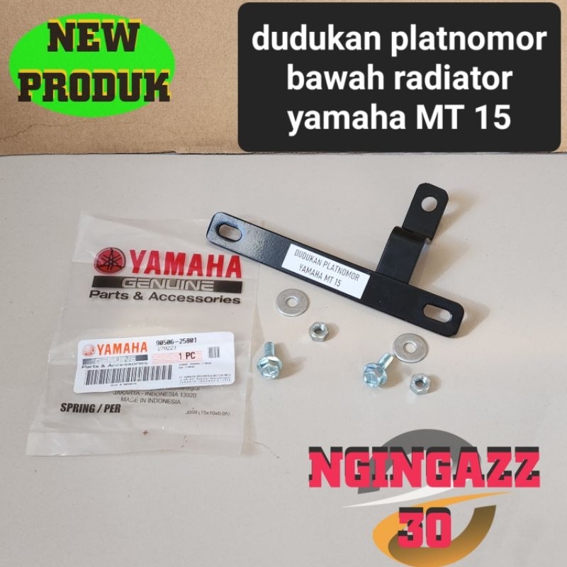 dudukan plat nomor depan MT 15 MT15 bawah radiator set baut