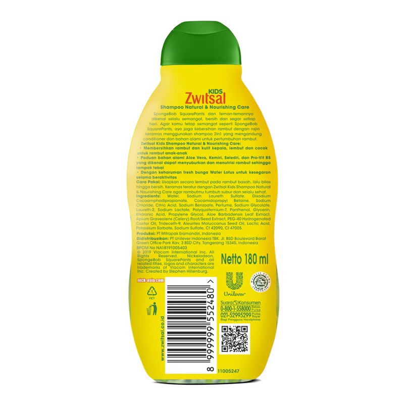 ZWITSAL Kids Shampoo With Condotioner 180ml ( ED : 12.23)