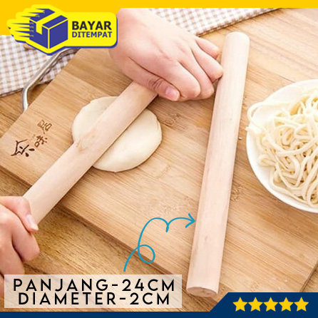 Kayu Penggiling Adonan Rolling Pin [AD30]