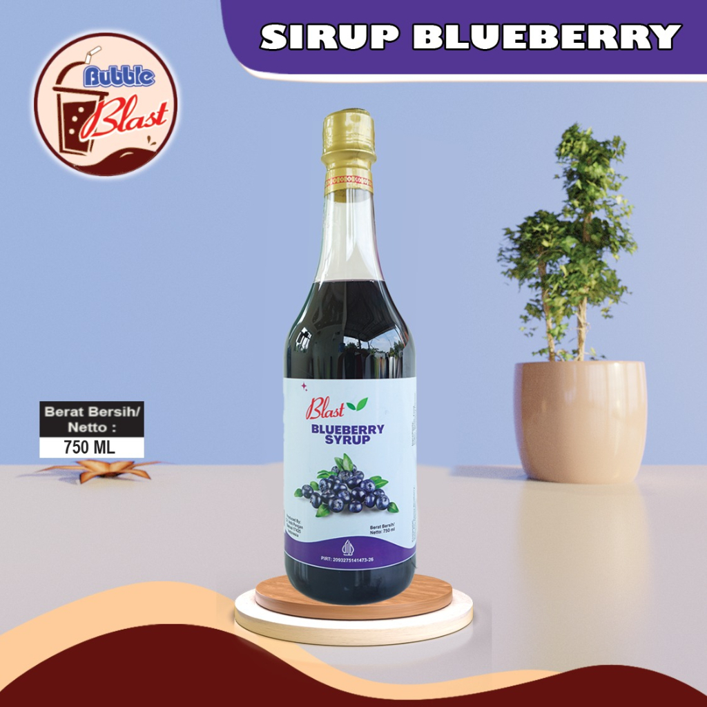 

Syrup BLUBERRY 750 ml - Sirup Minuman Rasa Bluberi - Sirup Buah / Flavour Drink Fruit