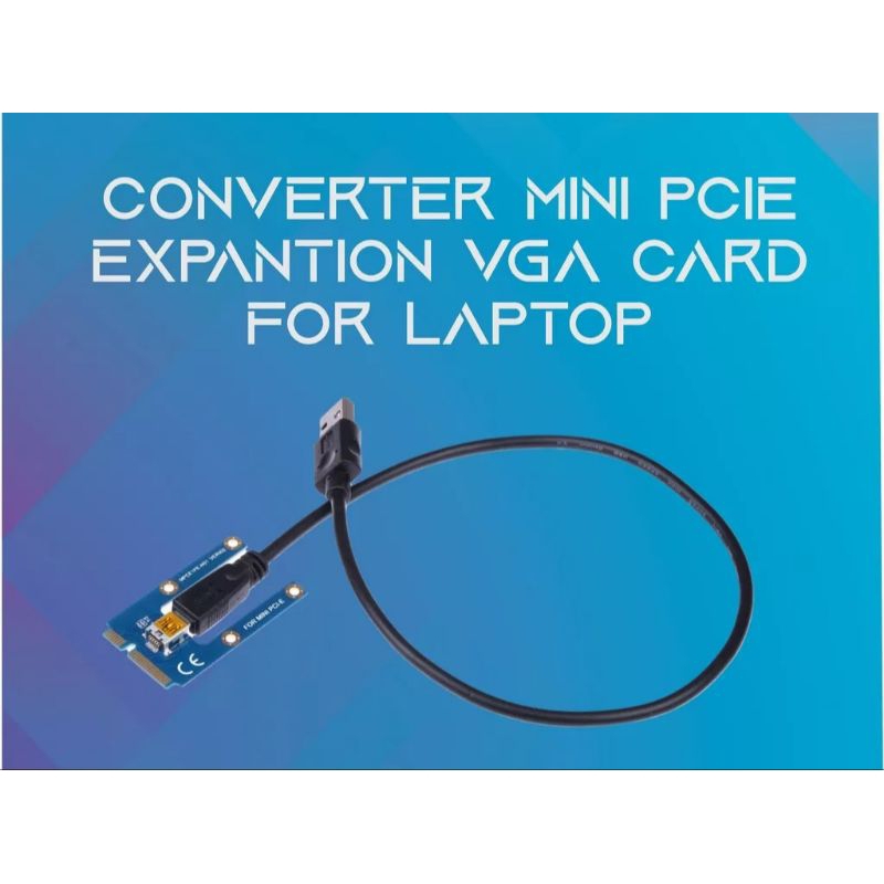 Converter Mini PCIE to Riser Vga Eksternal Laptop