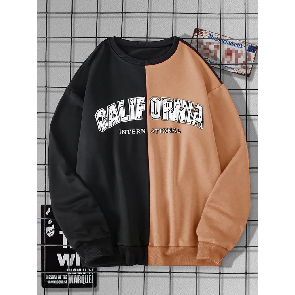 KIYOWO-Baju Atasan Sweatshirt Motif California Kaos Lengan Panjang