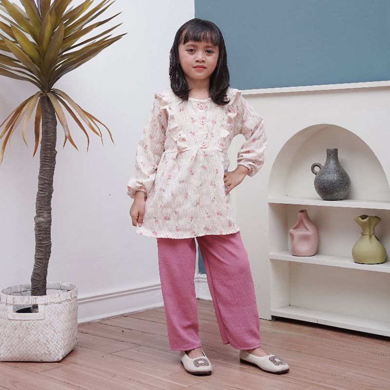 Setelan anak crinkle usia 3-8tahun