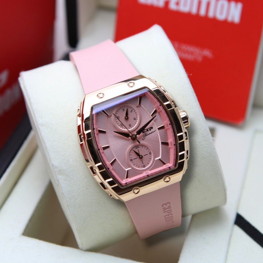 JAM TANGAN WANITA EXPEDITION E 6782 / E6782 / EXP 6782 RUBBER ORIGINAL GARANSI 1 TAHUN