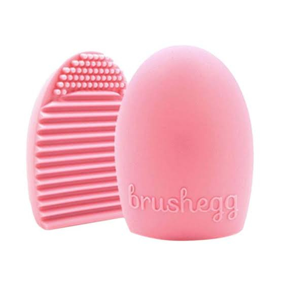 Brush Egg | 100% Silikon | BAHAN KOKOH | KERAS TIDAK MUDAH LEYOT | Pembersih Kuas Make Up