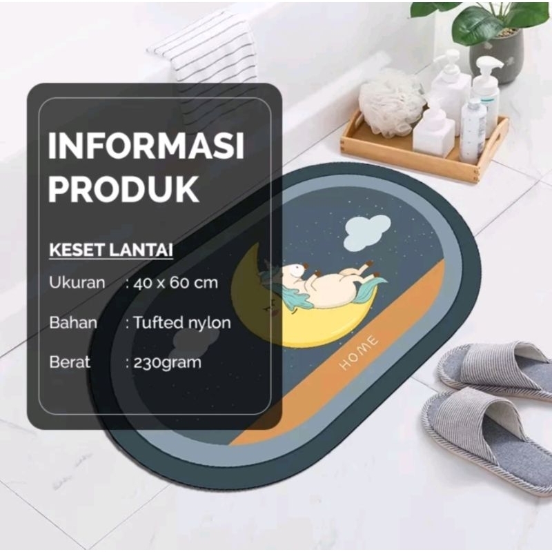 Keset kaki lantai bermotif